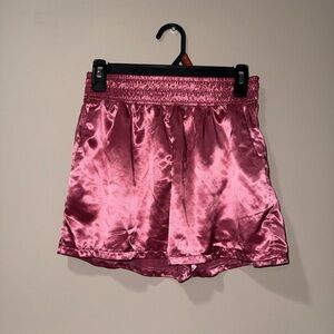 Satin Pink Women's Shorts